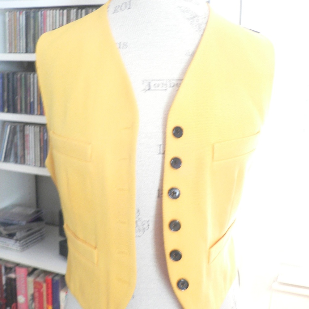 VINTAGE DKNY TAXI CAB YELLOW VEST - 8